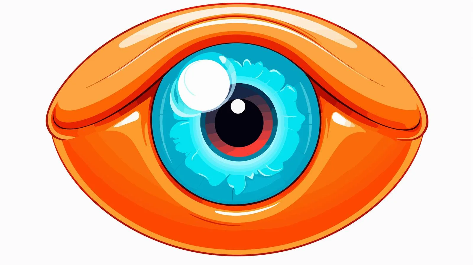 Cheerful Cartoon Eyeball Stock Vector — free download from Dotvec