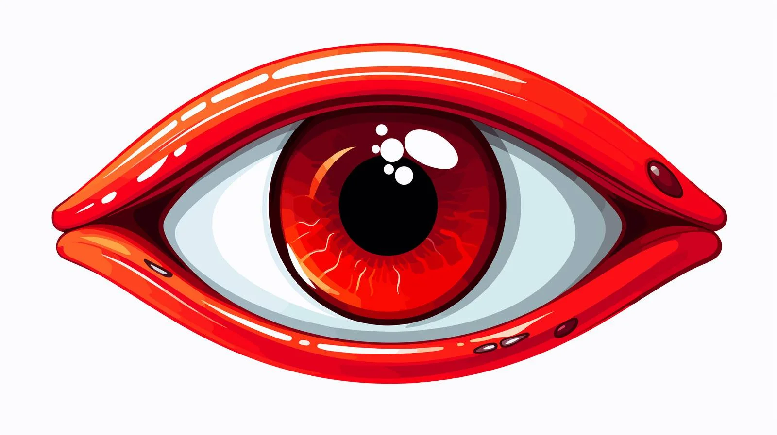 Cheerful Cartoon Eyeball Stock Vector — free download from Dotvec