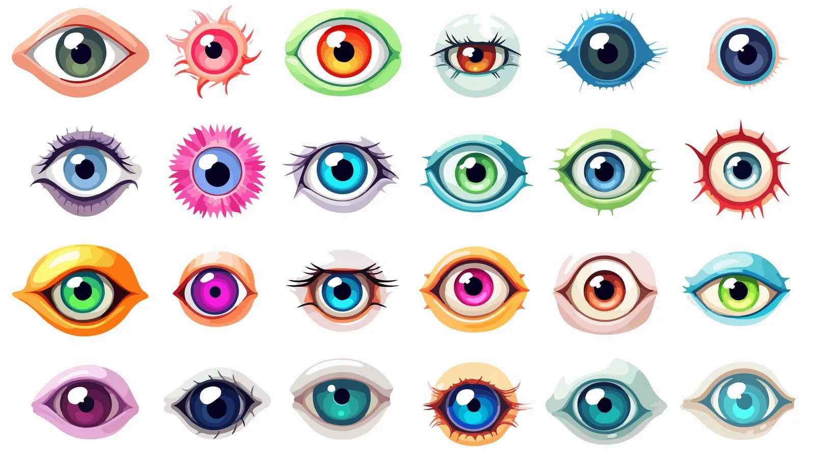 Cartoon Eyes Illustration — free download from Dotvec