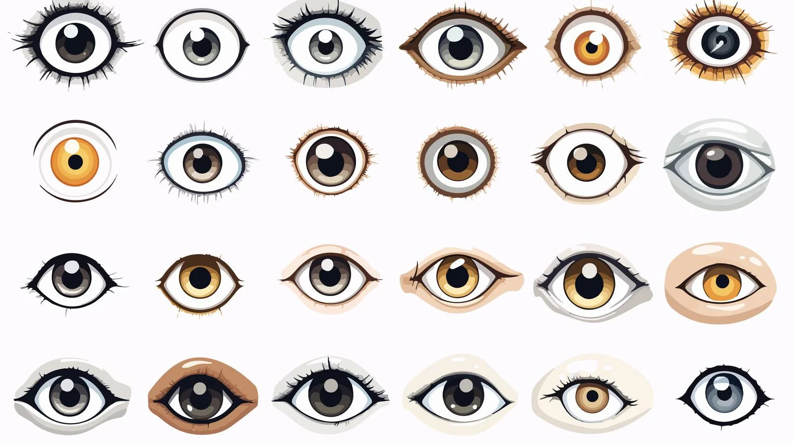 Cartoon Eyes Illustration — free download from Dotvec