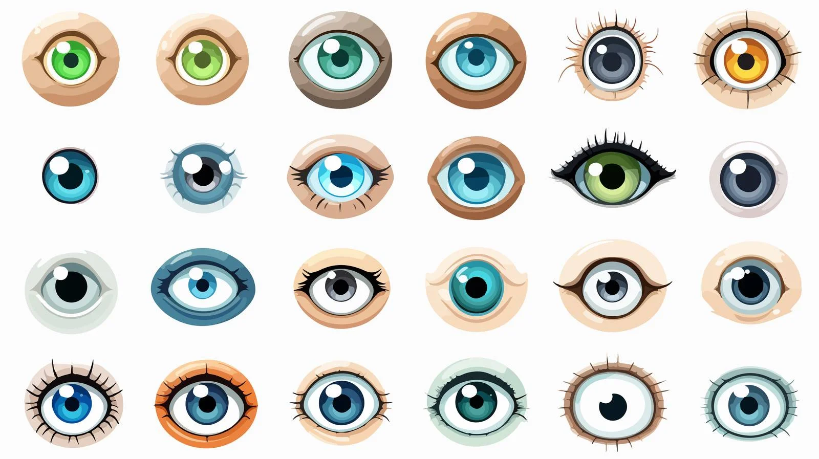 Cartoon Eyes Illustration Vector Stock Image — free download from Dotvec