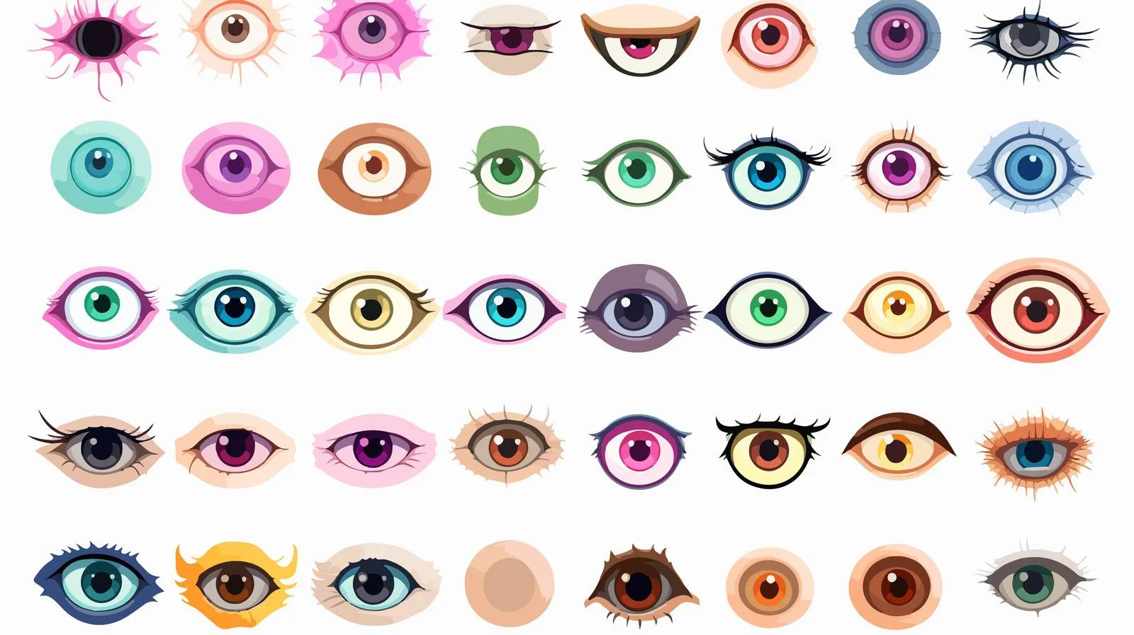 Cartoon Eyes Vector Illustration — free download from Dotvec