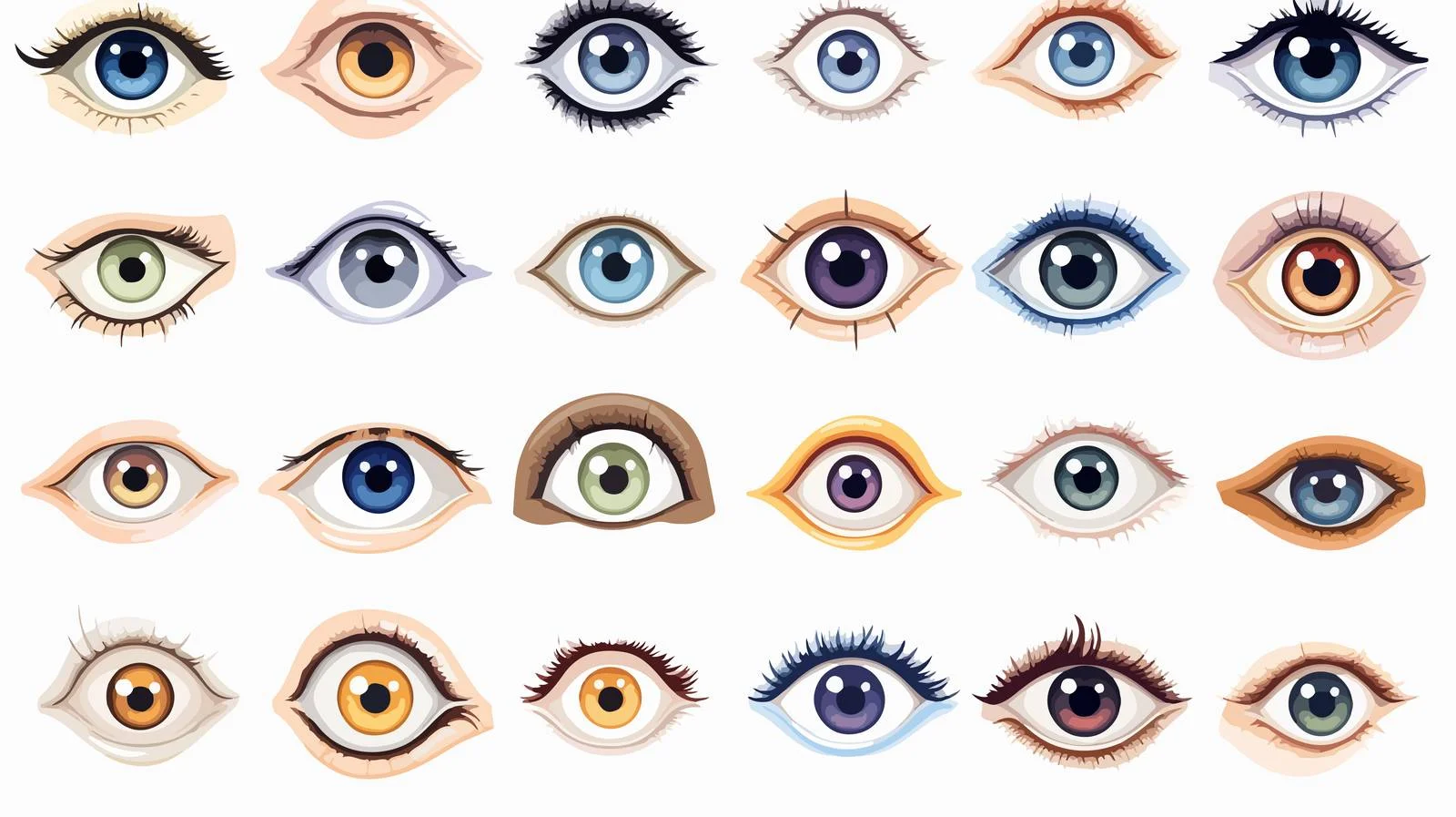 Cartoon Eyes Vector Illustration — free download from Dotvec