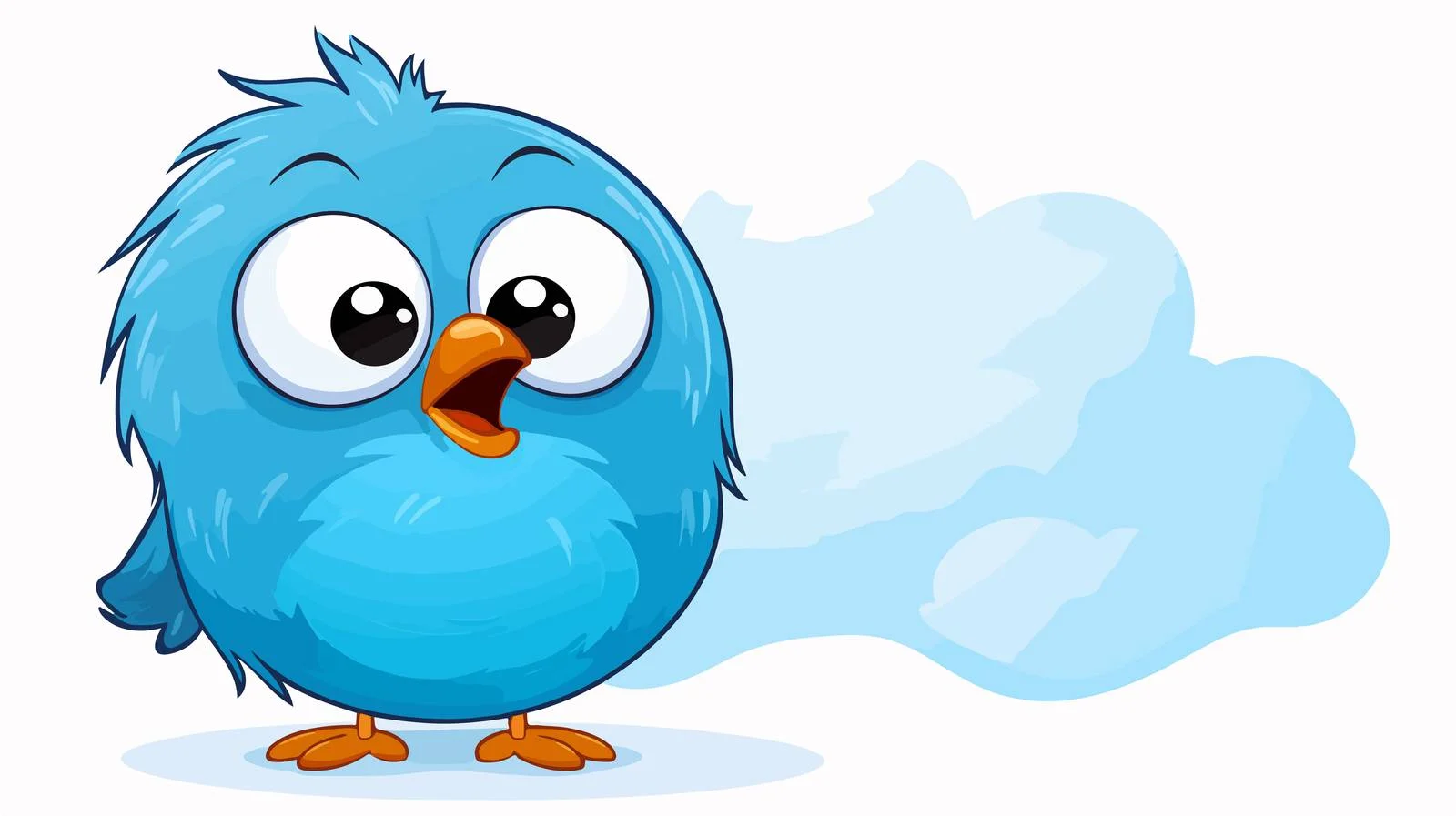 Adorable Bird with Thought Bubble Illustration — free download from Dotvec