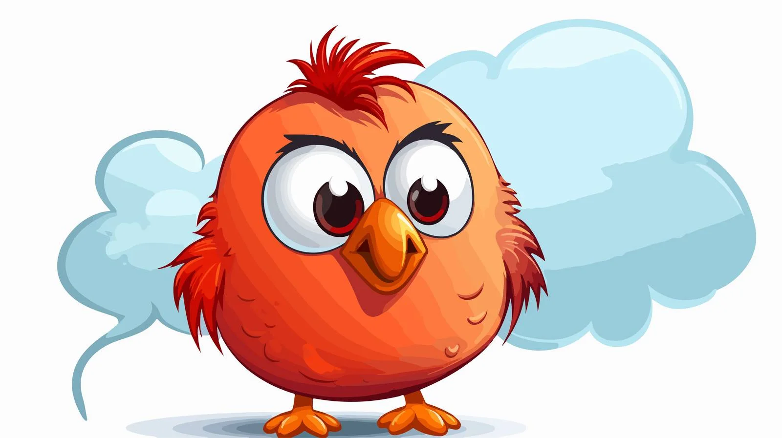 Cheerful Bird Thought Bubble Vector Illustration — free download from Dotvec