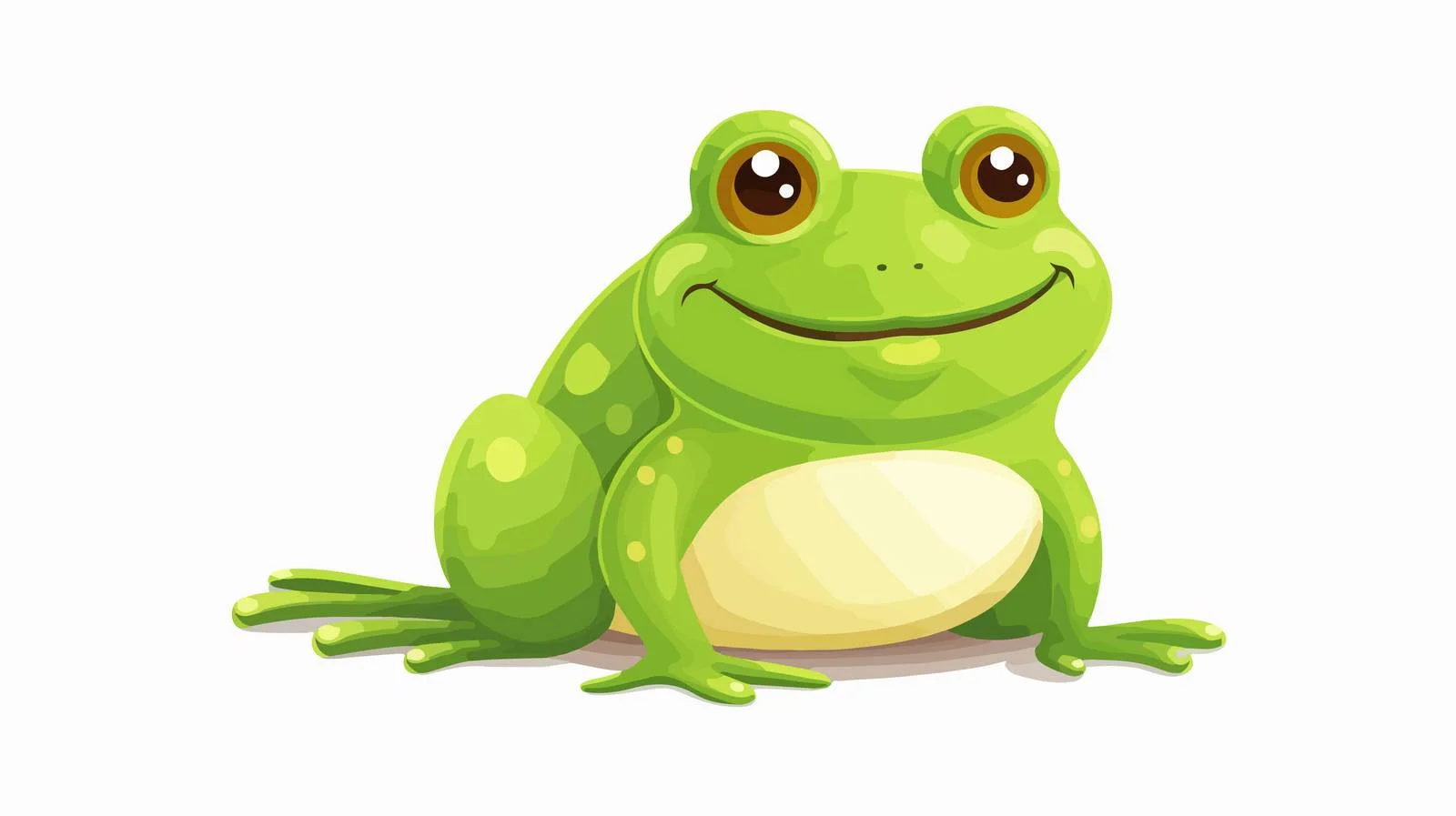 Chubby Frog Cartoon Vector Illustration — free download from Dotvec