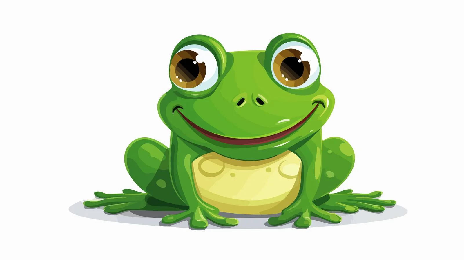 Chubby Frog Cartoon Vector Illustration — free download from Dotvec