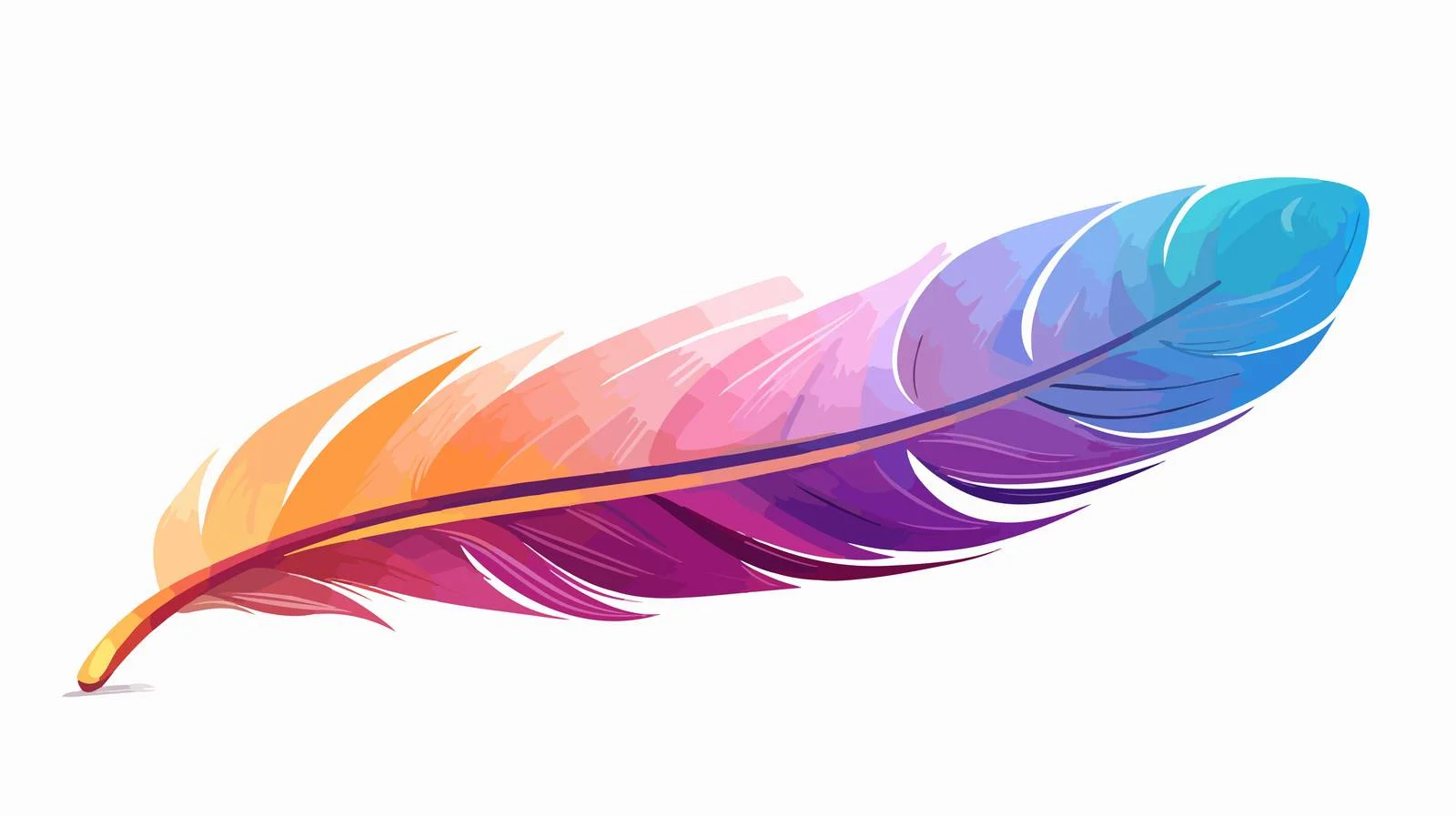 Whimsical Feather Illustration — free download from Dotvec