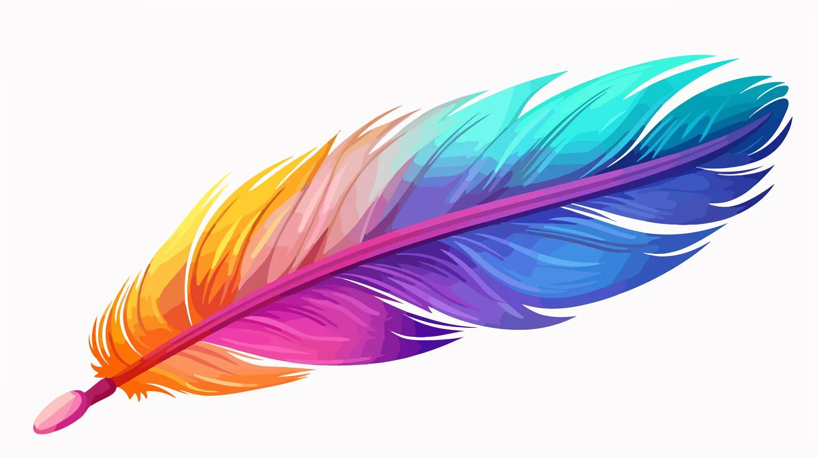 Illustrated Cartoon Feather Artwork — free download from Dotvec