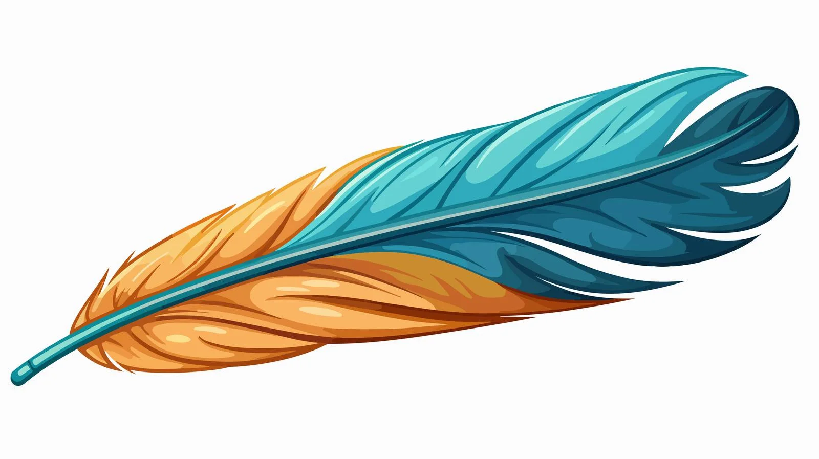 Cartoon Feather Illustration — free download from Dotvec
