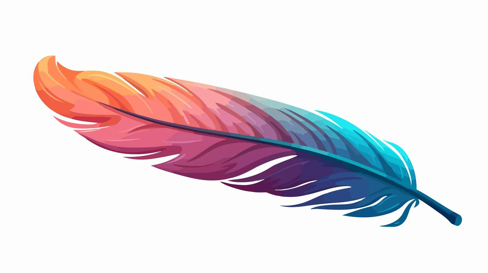 Whimsical Feather Vector Stock Illustration — free download from Dotvec