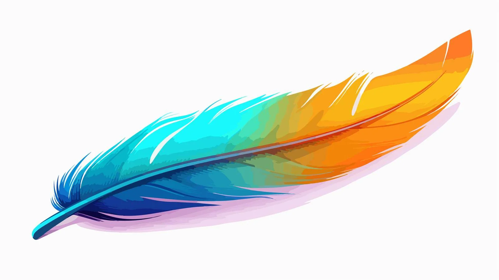 Cartoon Feather Illustration — free download from Dotvec