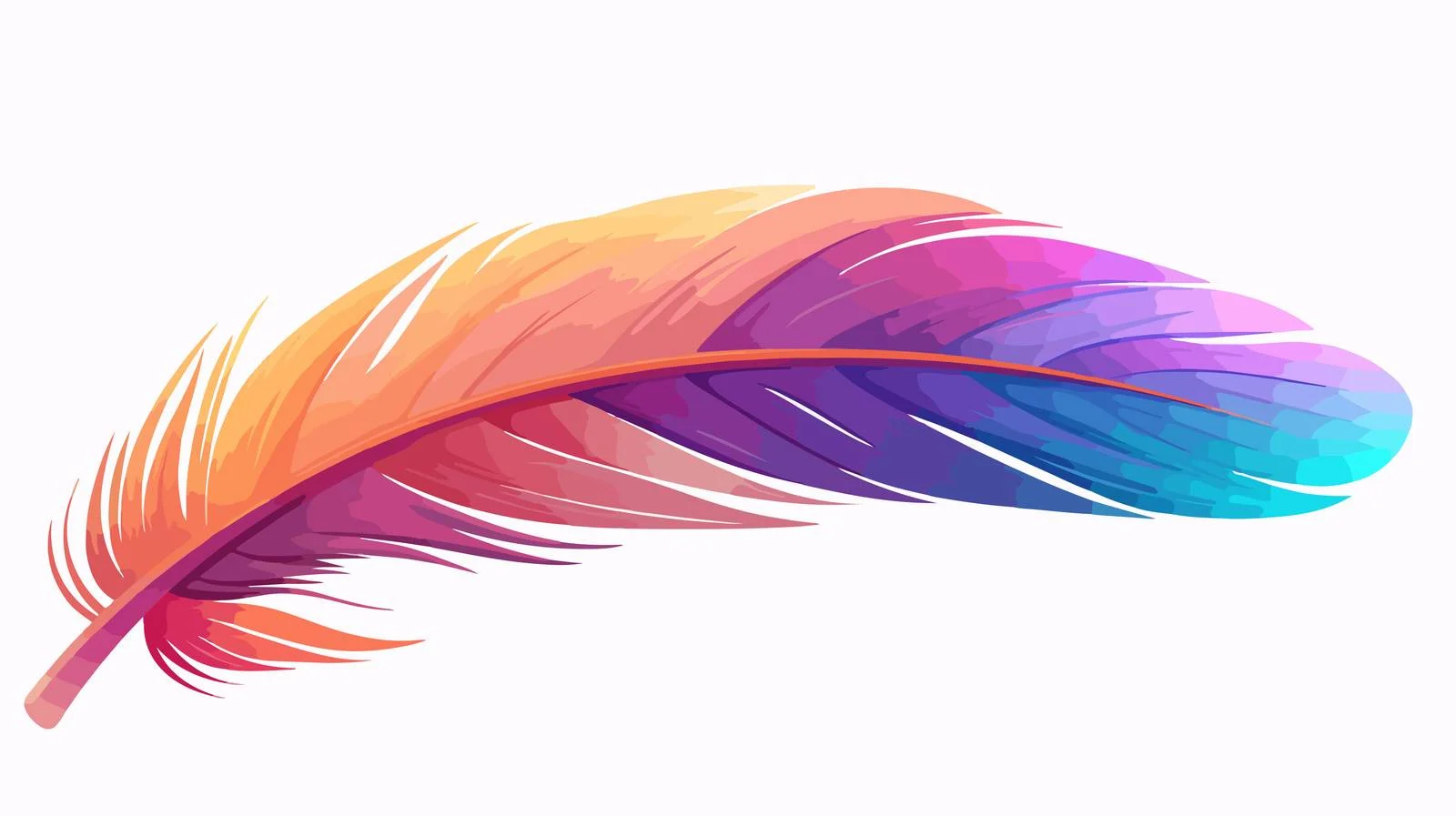 Cartoon Feather Illustration — free download from Dotvec