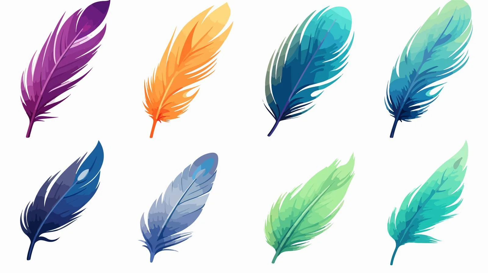 Cartoon Feather Illustration — free download from Dotvec