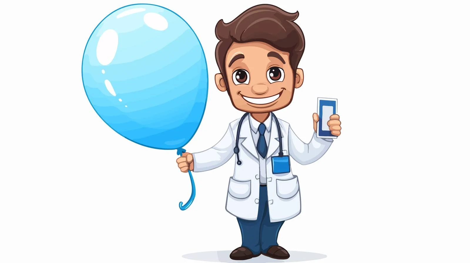Cheerful Female Doctor with Balloon Text — free download from Dotvec