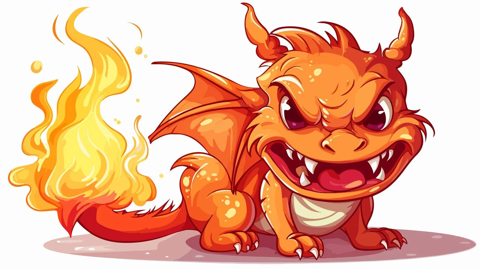 Fiery Imp Vector Illustration — free download from Dotvec