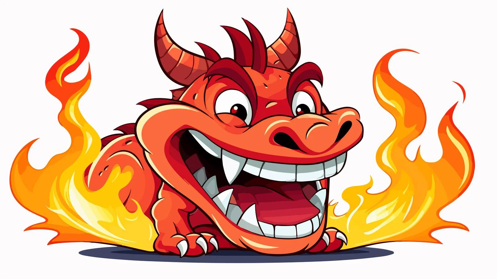 Fire-Breathing Imp Vector Illustration — free download from Dotvec