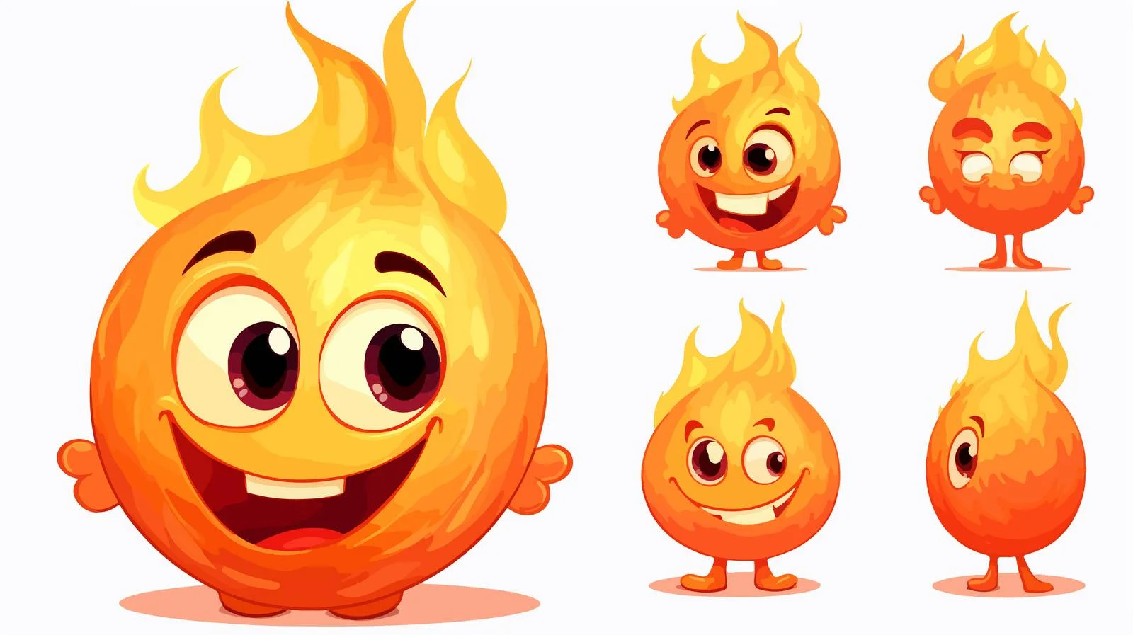 Fiery Cartoon Character Illustration — free download from Dotvec