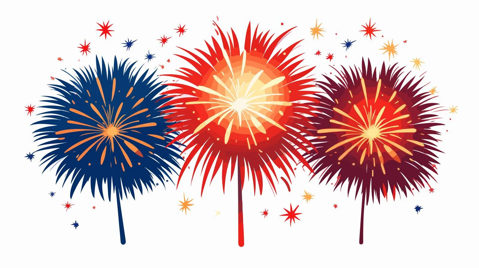 Colorful Firework Cartoon Stock Vector Illustration — free download from Dotvec