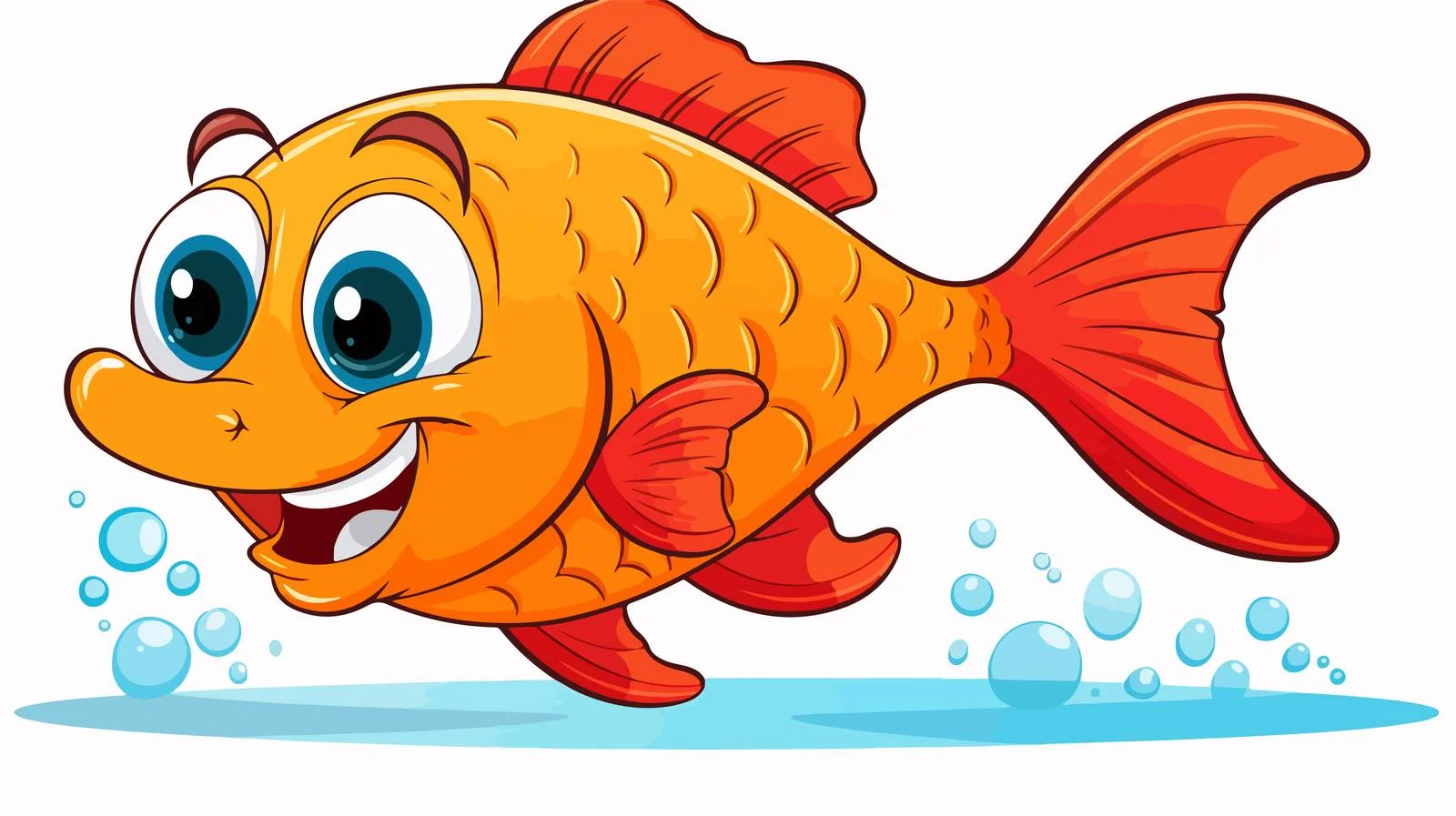 Funny Cartoon Fish Speech Bubble Illustration — free download from Dotvec