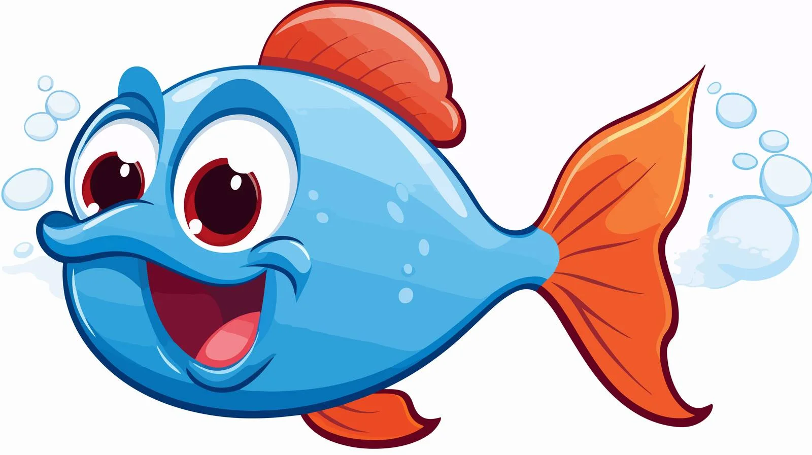 Cartoon Fish Speech Bubble Vector Illustration — free download from Dotvec