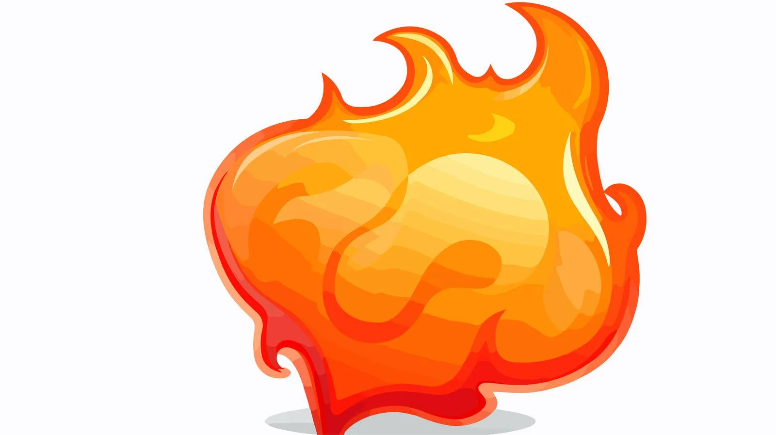 Cartoon Flame with Thought Bubble — free download from Dotvec