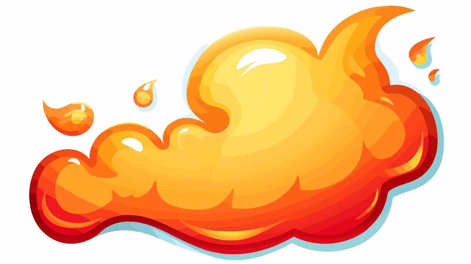 Cartoon Flame Symbol with Thought Bubble — free download from Dotvec