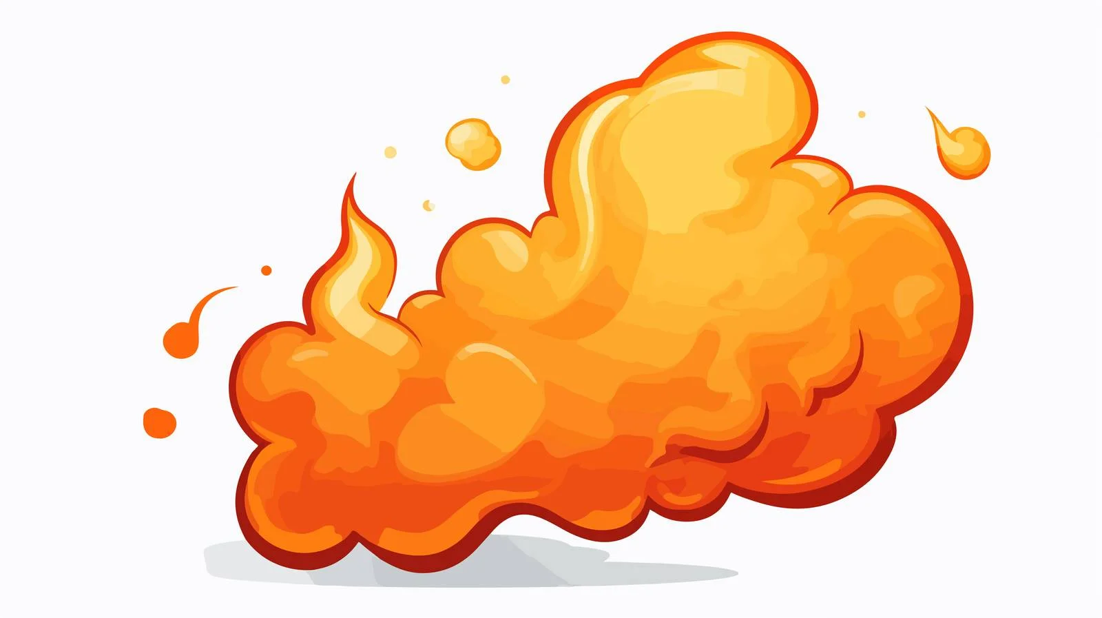 Flame Symbol in Thought Bubble Illustration — free download from Dotvec