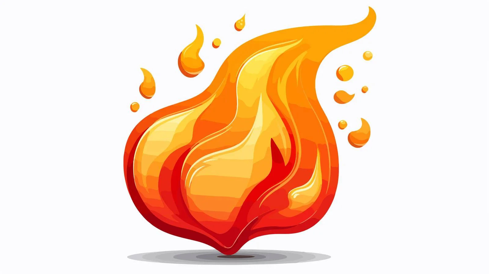 Cartoon Flame Symbol with Thought Bubble — free download from Dotvec
