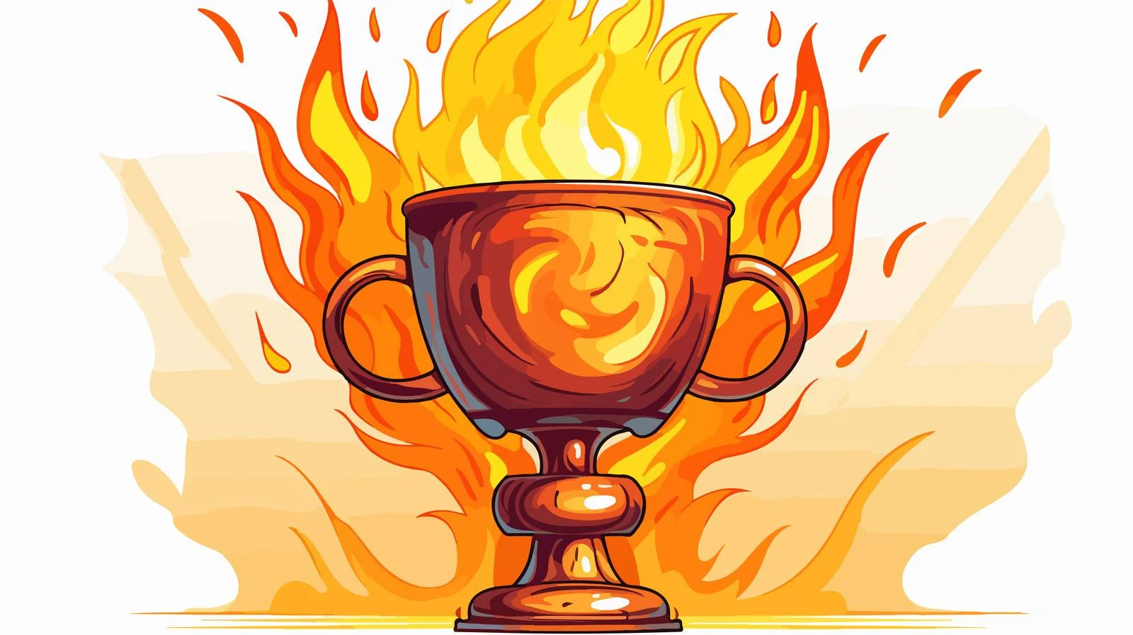 Flaming Chalice with Thought Bubble Cartoon — free download from Dotvec