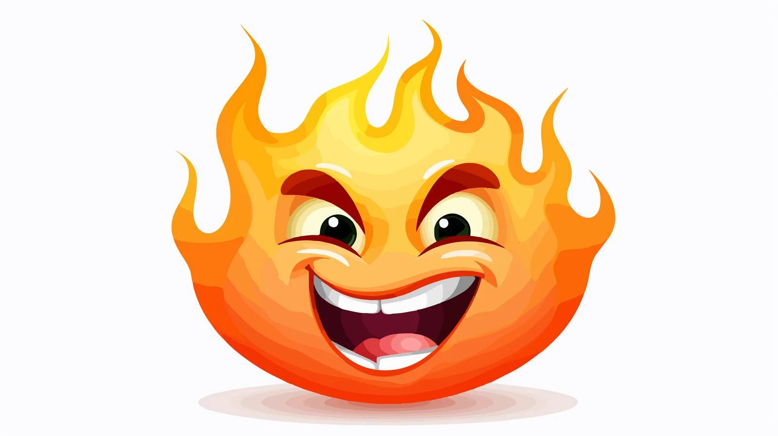 Flaming Emoticon Vector Illustration — free download from Dotvec