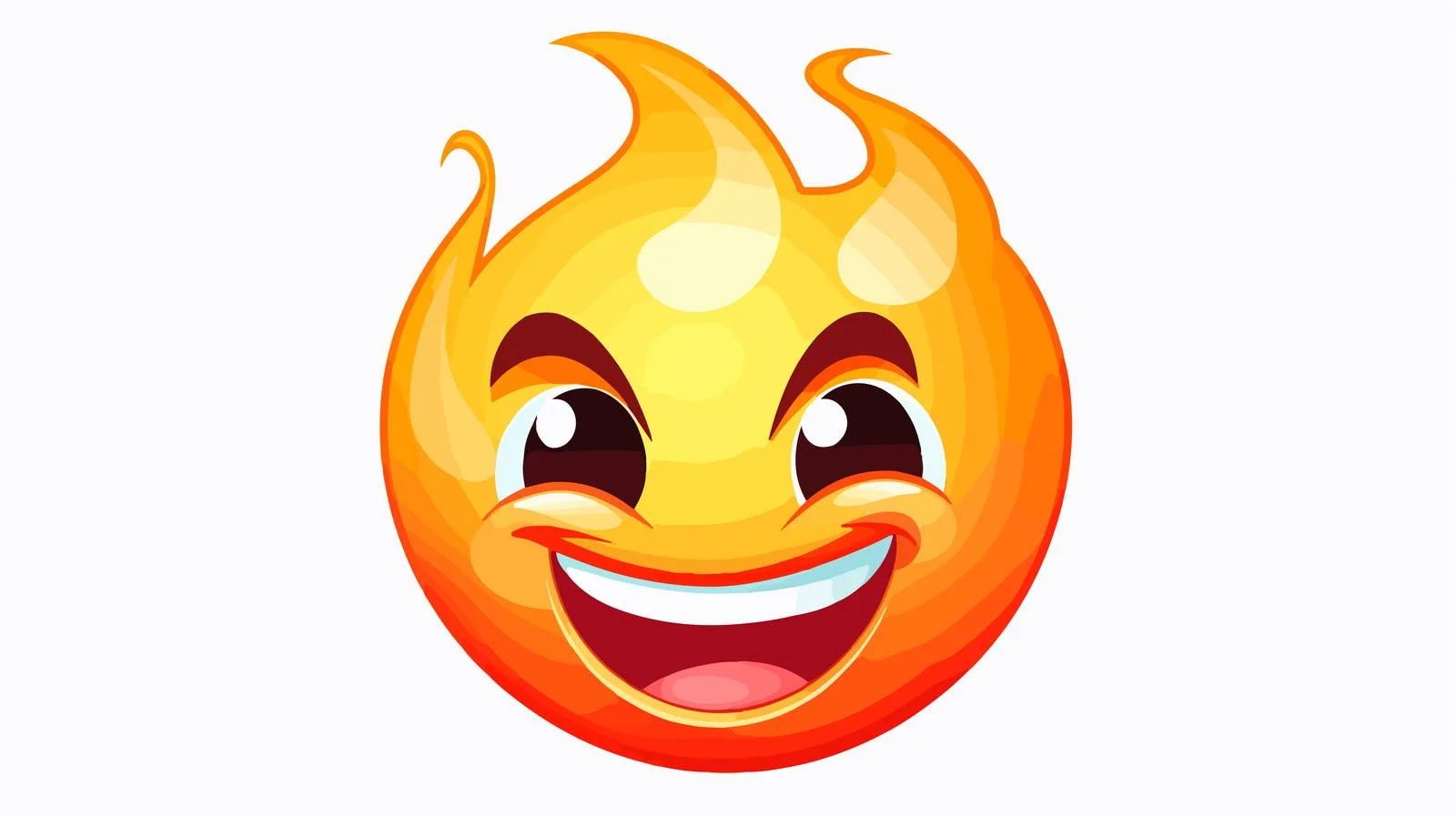 Flaming Emoticon Face Illustration — free download from Dotvec