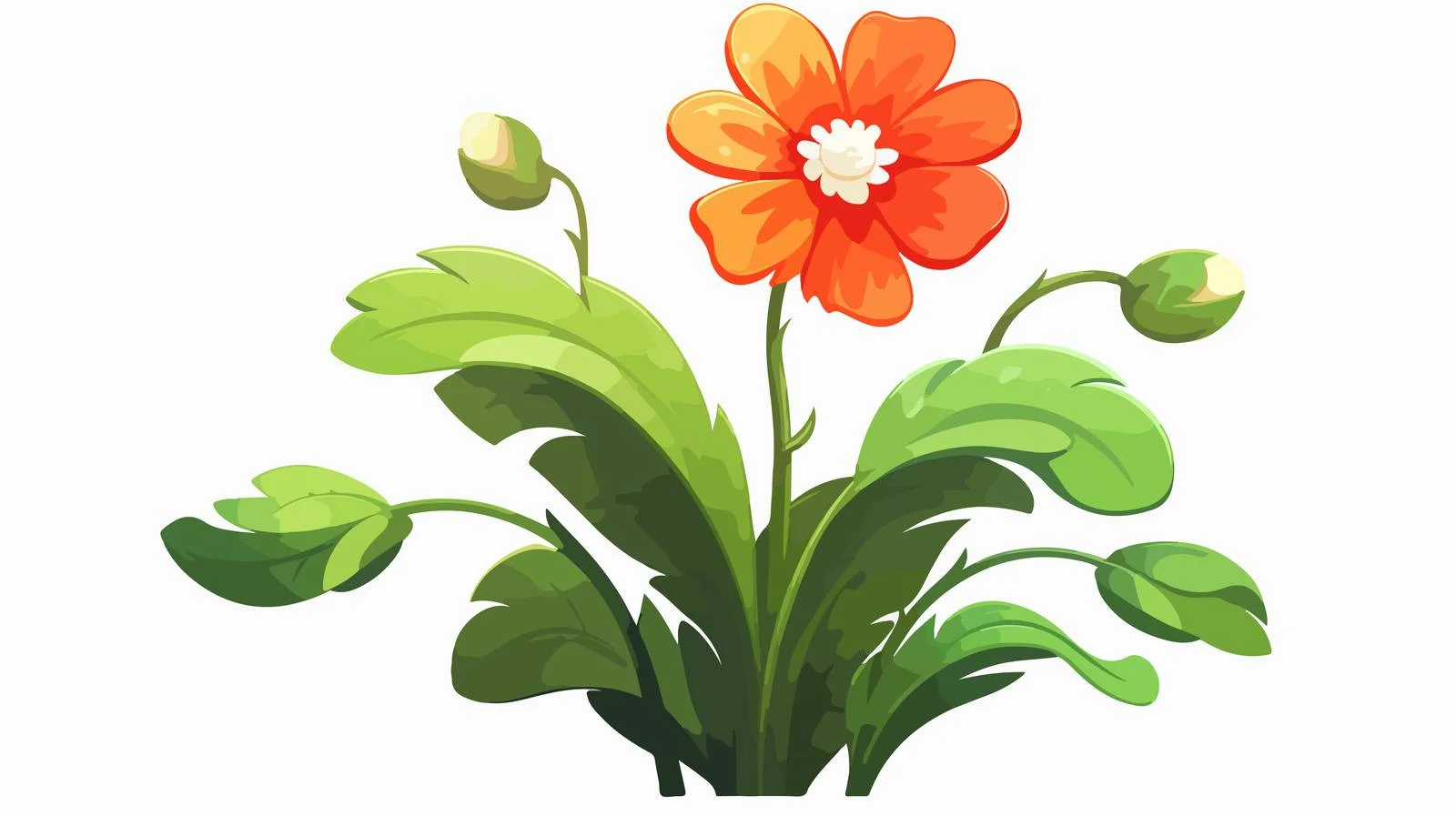 Cartoon Flower Vector Illustration — free download from Dotvec