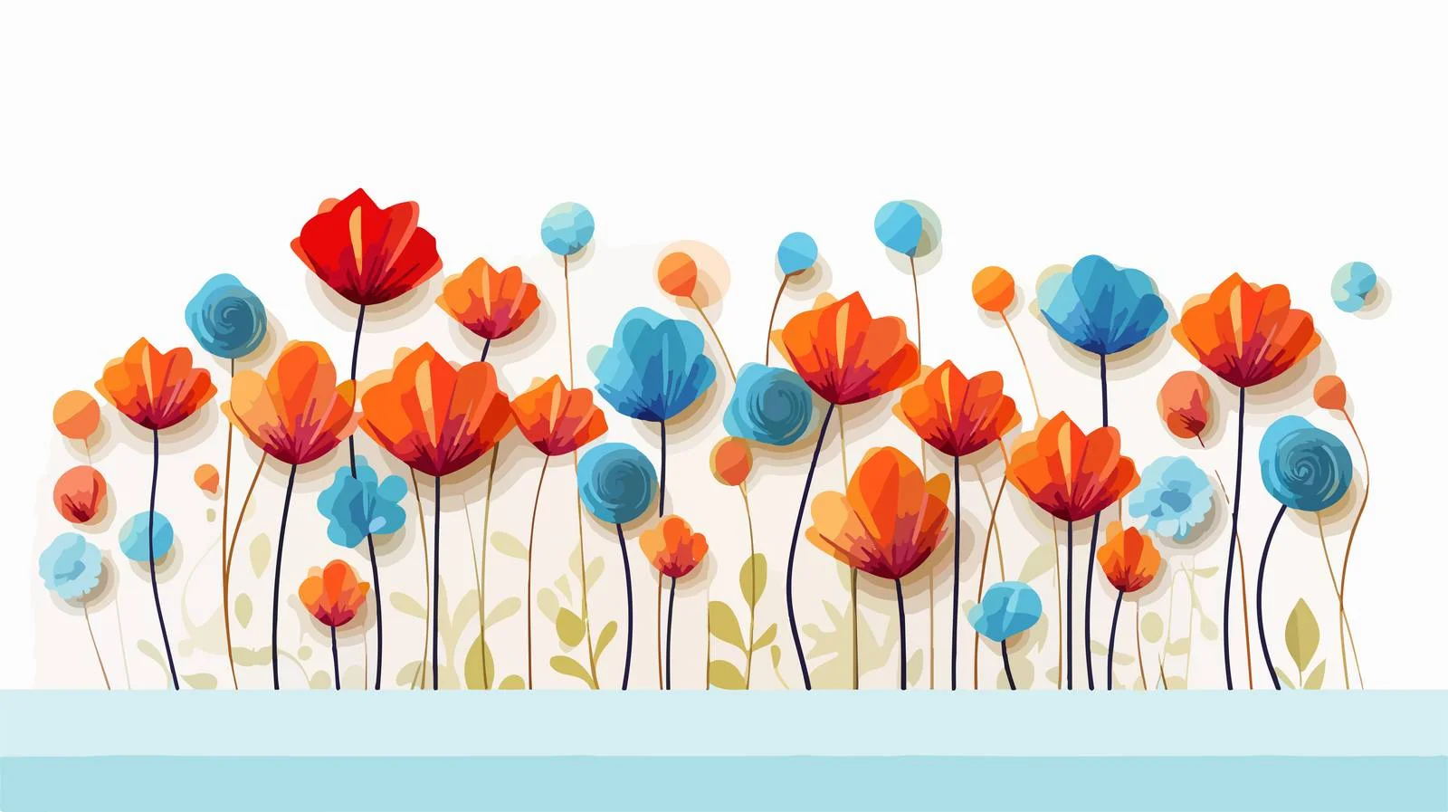 Cartoon Flower Greeting Card Vector Design — free download from Dotvec
