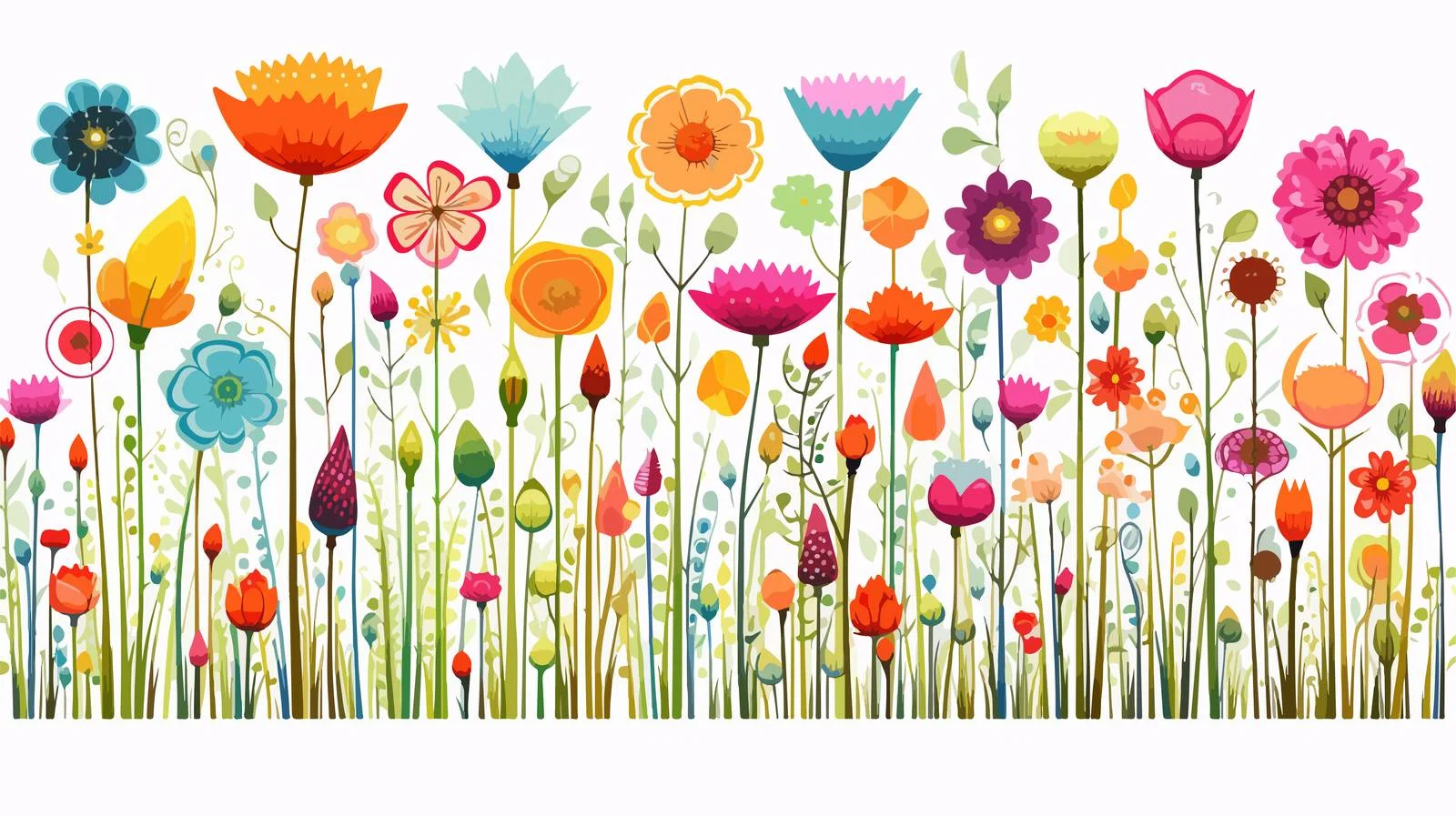 Floral Greeting Card Vector Illustration — free download from Dotvec