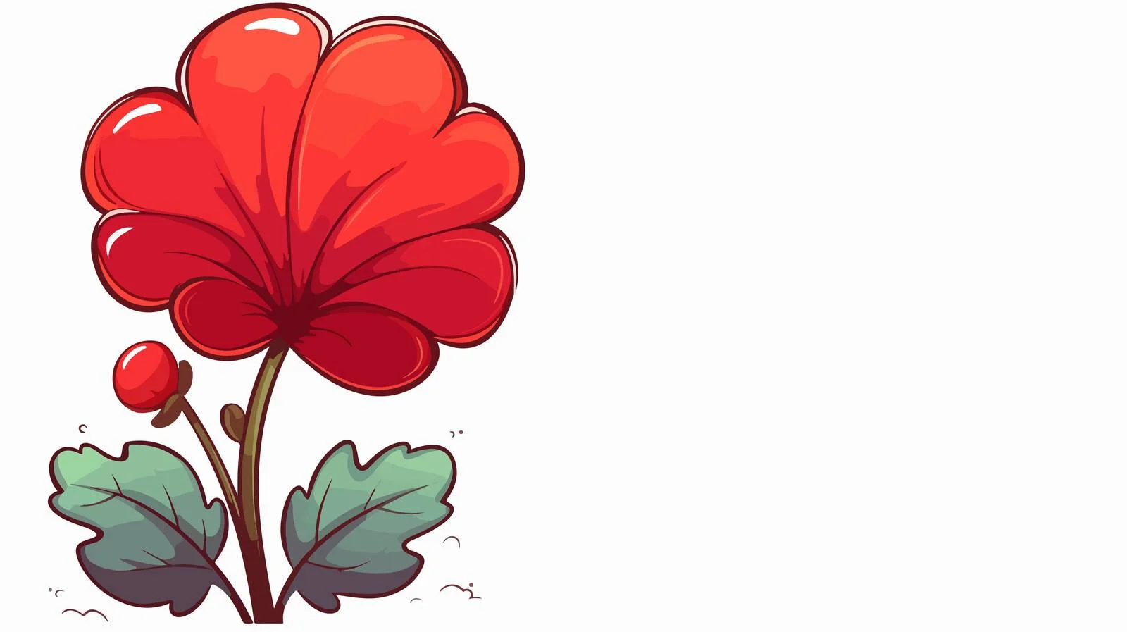 Cartoon Flower Speech Bubble Vector Illustration — free download from Dotvec