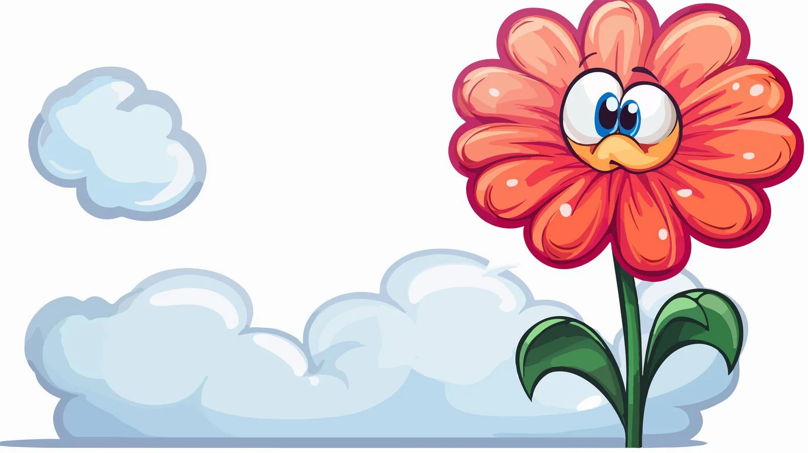 Whimsical flower with distressed thought bubble — free download from Dotvec