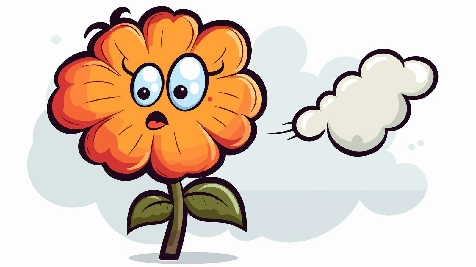 Whimsical Flower with Thought Bubble — free download from Dotvec