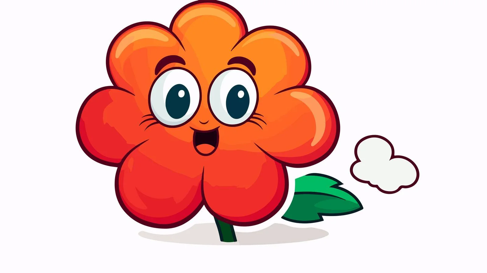 Whimsical Cartoon Flower Sticker Design — free download from Dotvec