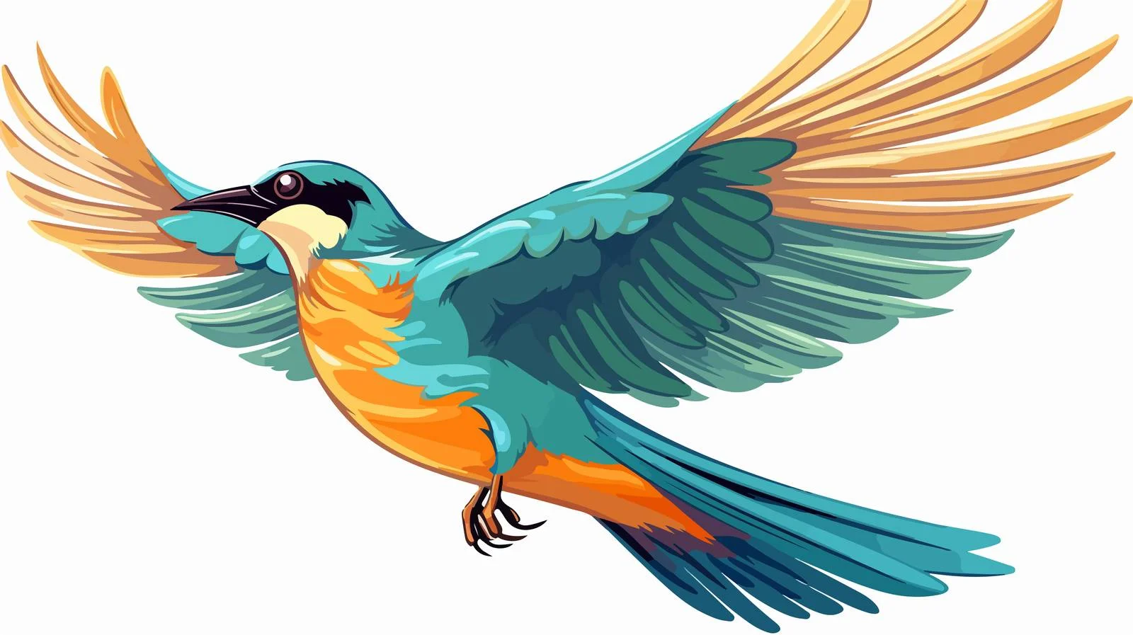 Cartoon Flying Bird Vector Illustration — free download from Dotvec