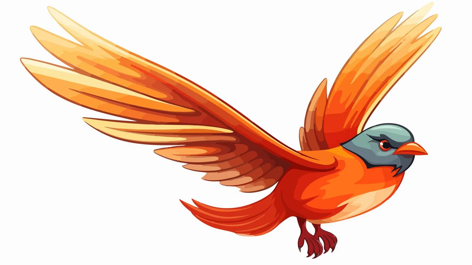 Cartoon Flying Bird Vector Illustration — free download from Dotvec