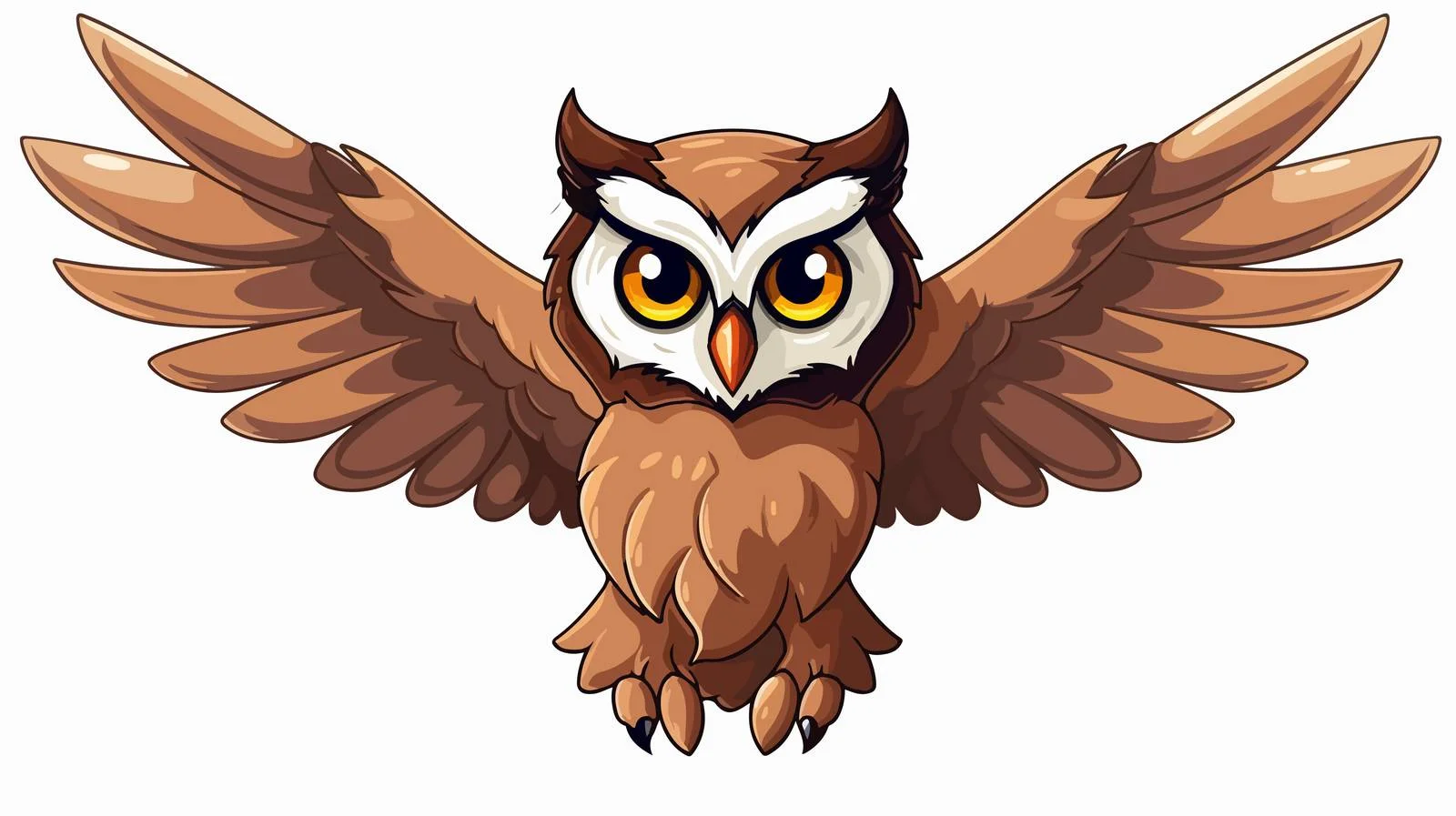 Whimsical Owl in Flight Illustration — free download from Dotvec