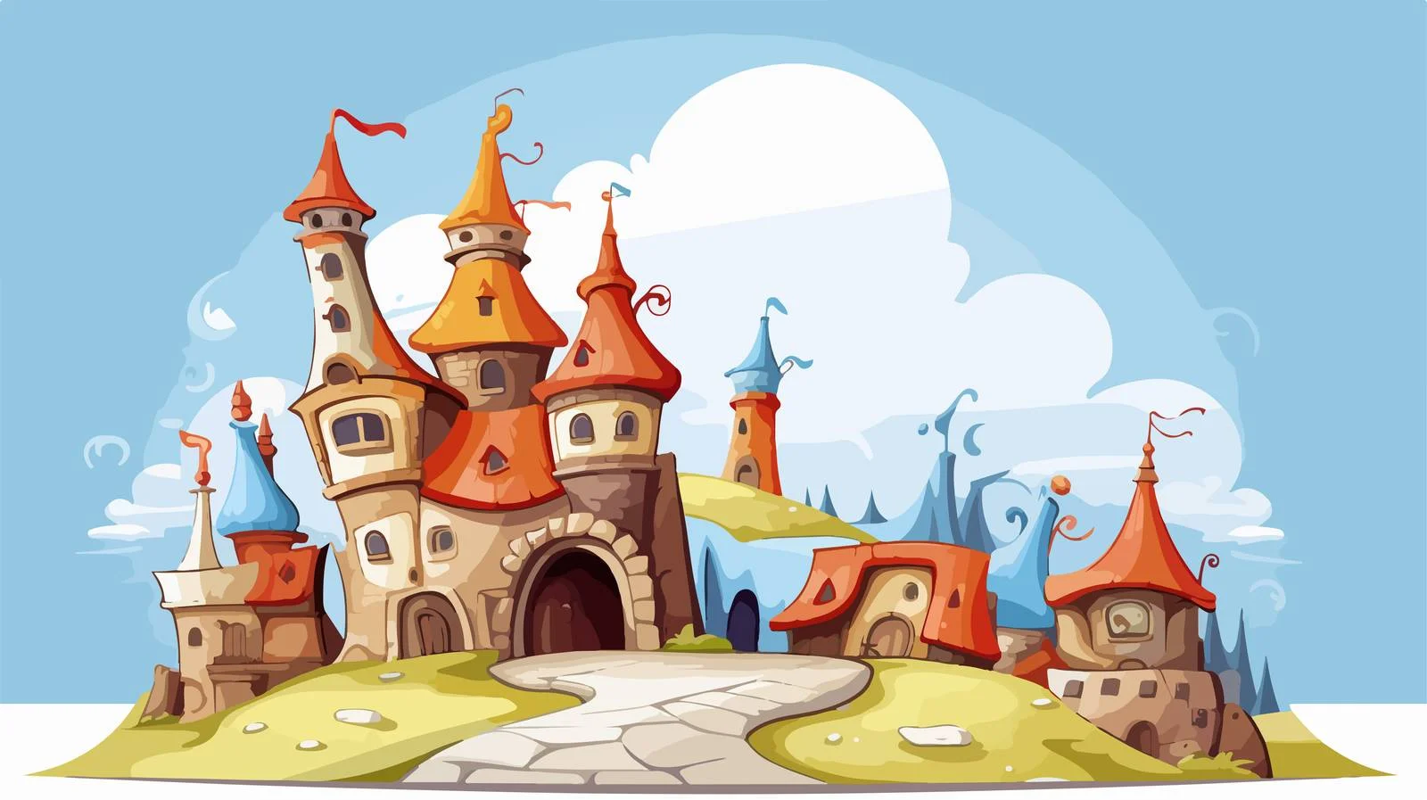 Cartoon Folded Card Vector Illustration — free download from Dotvec