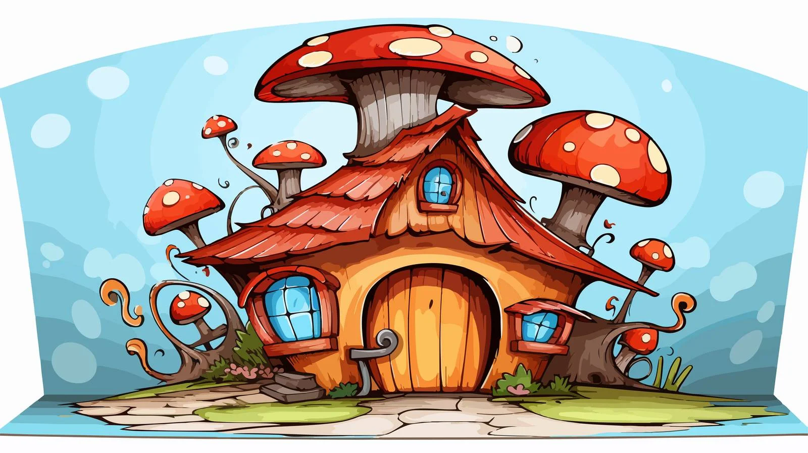 Cartoon Folded Card Illustration — free download from Dotvec