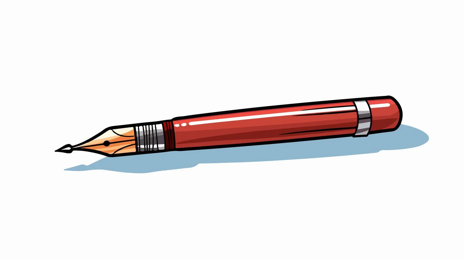 Cartoon Fountain Pen Illustration — free download from Dotvec