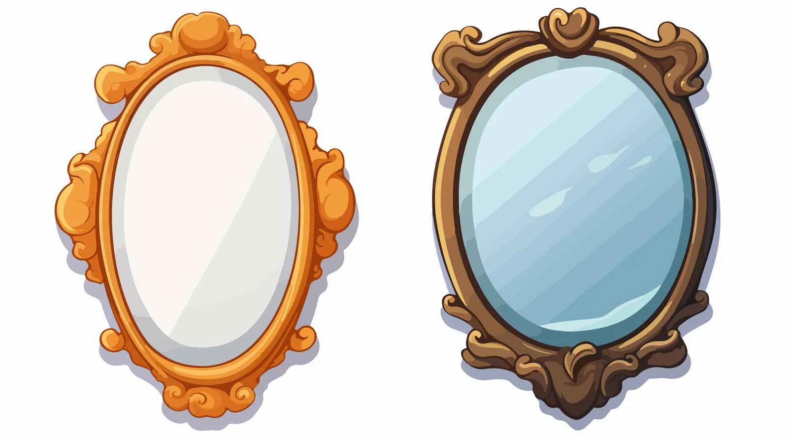 Vintage Cartoon Mirror Illustration — free download from Dotvec