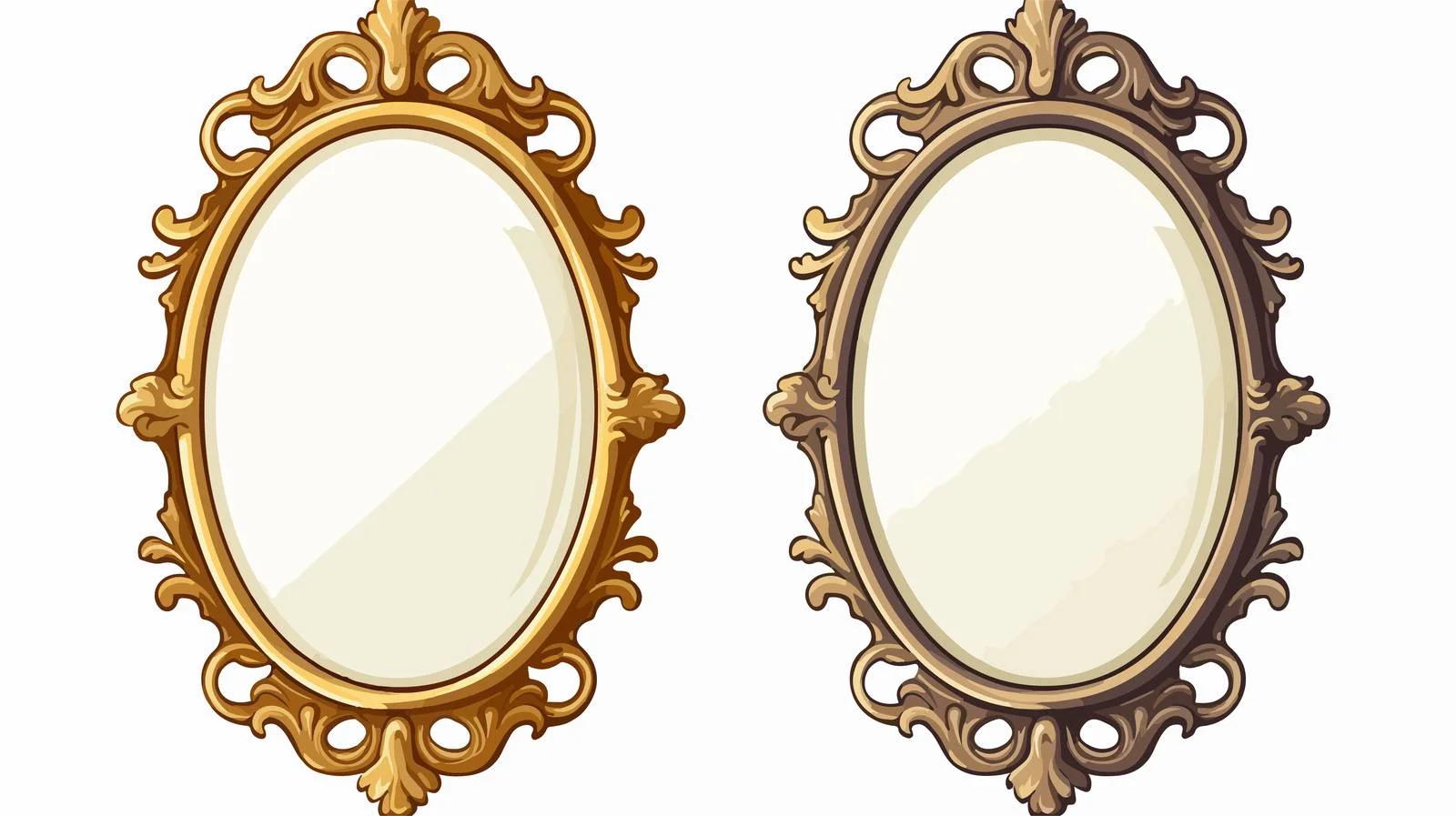 Vintage Cartoon Mirror Vector Illustration — free download from Dotvec