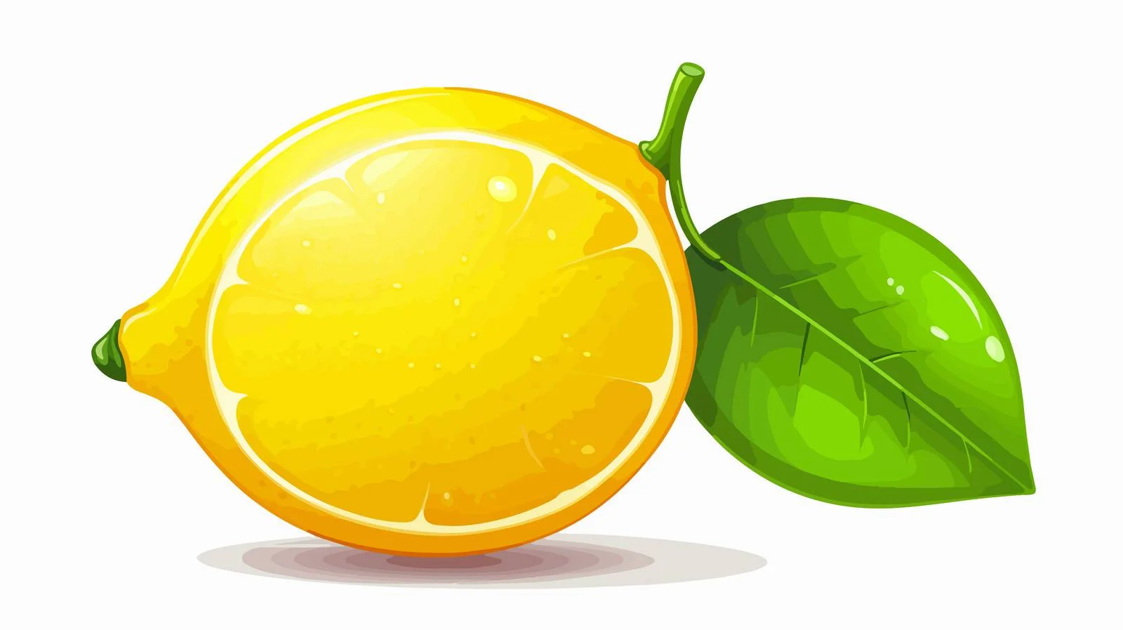 Cartoon Fresh Lemon Vector Illustration — free download from Dotvec