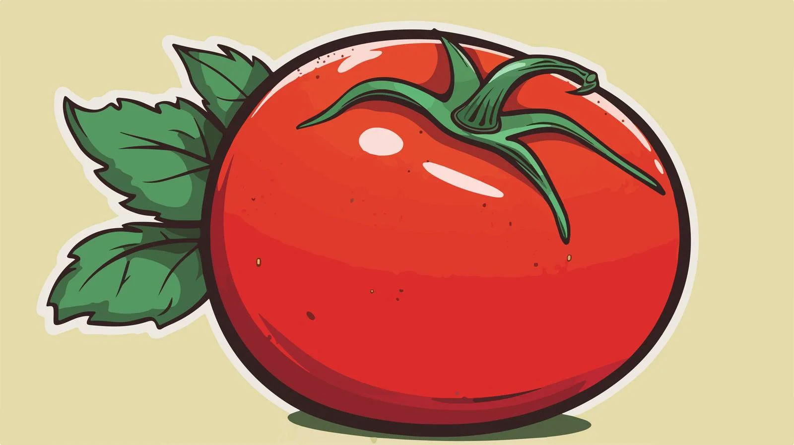 Whimsical Tomato with Retro Speech Bubble — free download from Dotvec