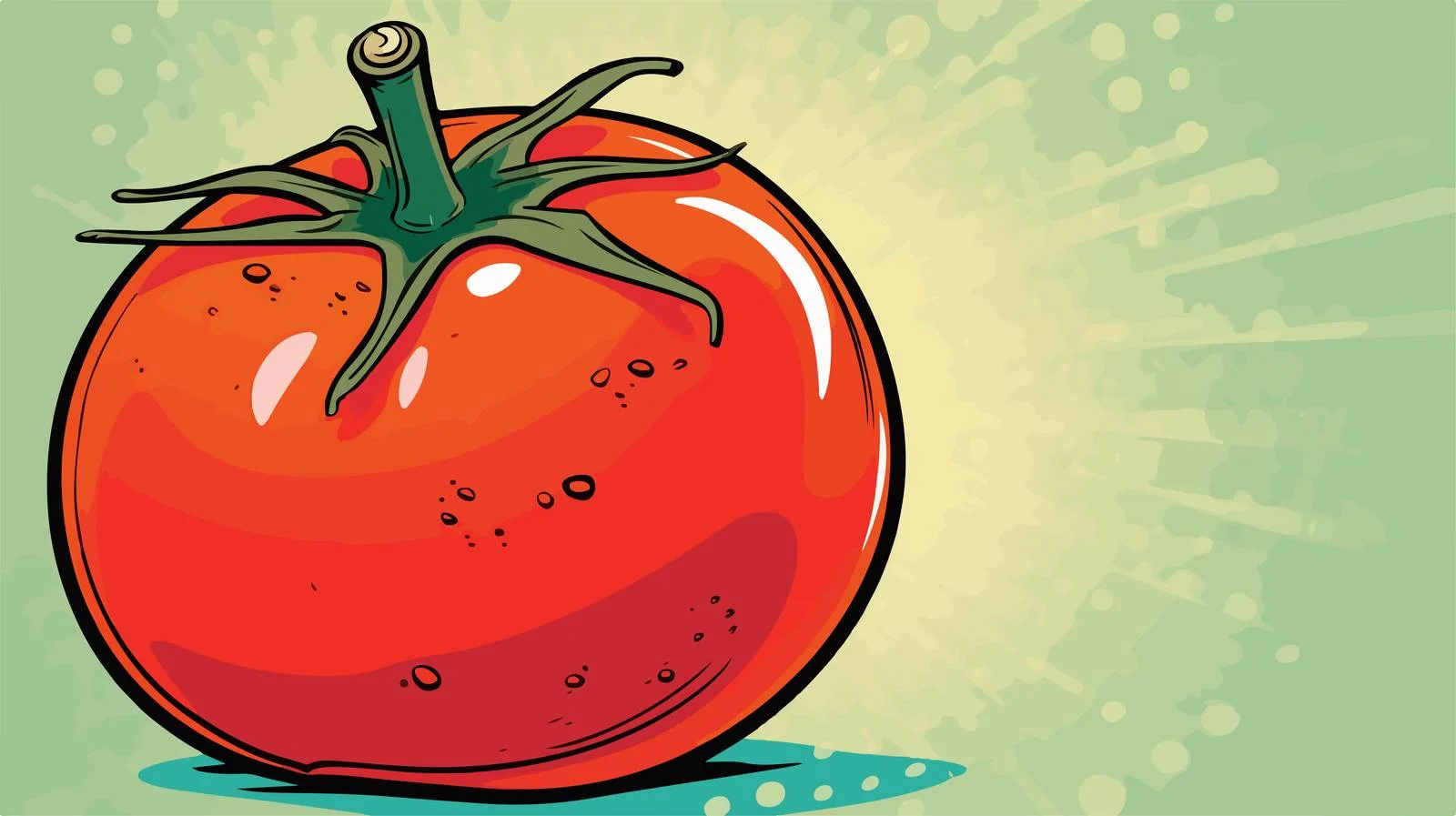 Retro Tomato with Speech Bubble Cartoon — free download from Dotvec